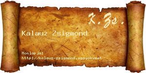 Kalauz Zsigmond névjegykártya