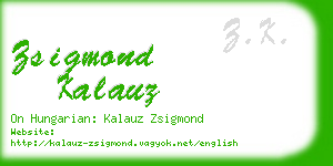 zsigmond kalauz business card